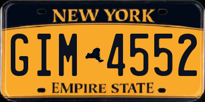 NY license plate GIM4552