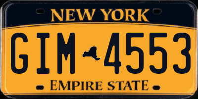 NY license plate GIM4553