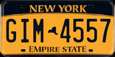 NY license plate GIM4557
