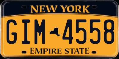 NY license plate GIM4558