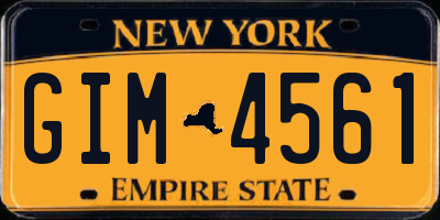 NY license plate GIM4561