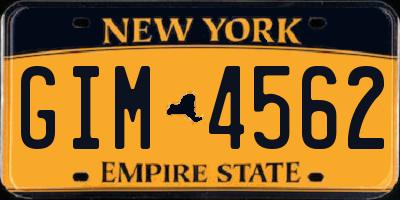 NY license plate GIM4562