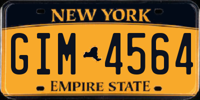 NY license plate GIM4564