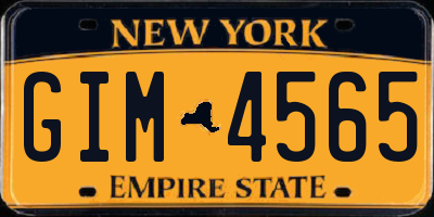 NY license plate GIM4565