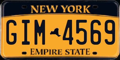 NY license plate GIM4569