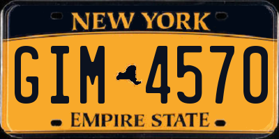 NY license plate GIM4570