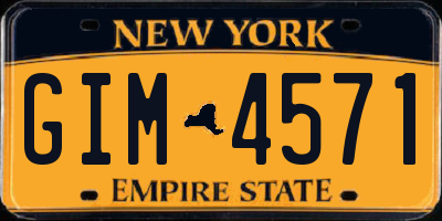 NY license plate GIM4571