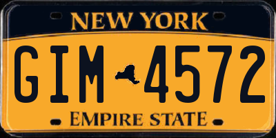 NY license plate GIM4572