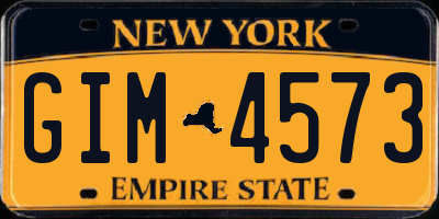 NY license plate GIM4573
