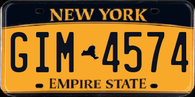 NY license plate GIM4574