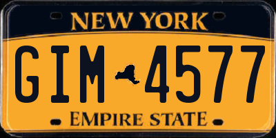 NY license plate GIM4577
