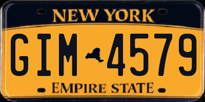NY license plate GIM4579