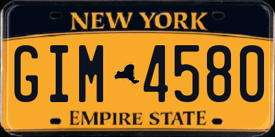NY license plate GIM4580