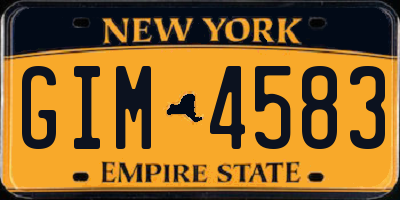 NY license plate GIM4583