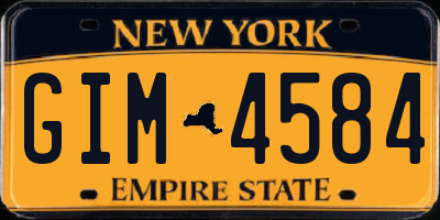 NY license plate GIM4584