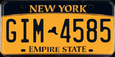 NY license plate GIM4585