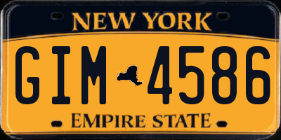 NY license plate GIM4586