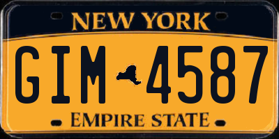 NY license plate GIM4587