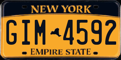 NY license plate GIM4592