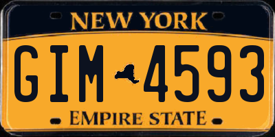 NY license plate GIM4593