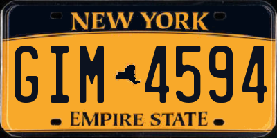 NY license plate GIM4594