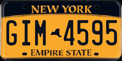 NY license plate GIM4595