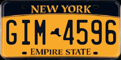 NY license plate GIM4596