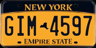 NY license plate GIM4597