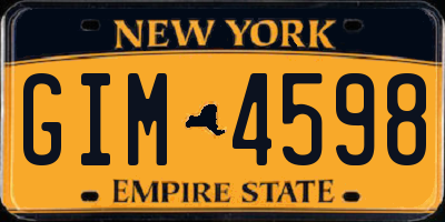 NY license plate GIM4598