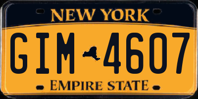 NY license plate GIM4607