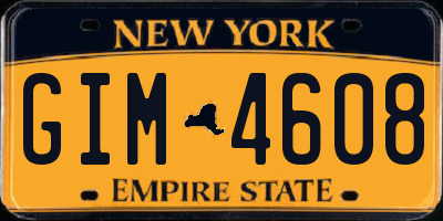 NY license plate GIM4608