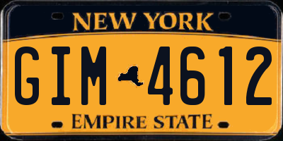 NY license plate GIM4612