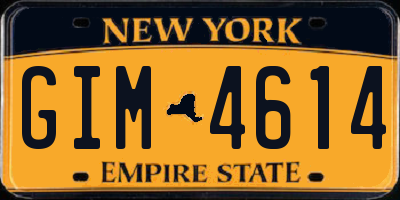 NY license plate GIM4614