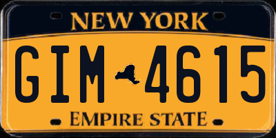 NY license plate GIM4615