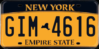 NY license plate GIM4616