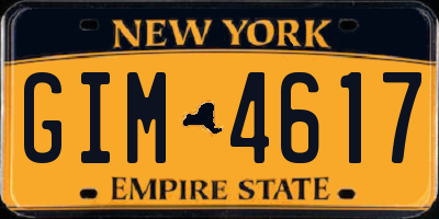 NY license plate GIM4617