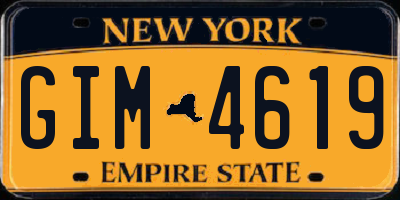 NY license plate GIM4619