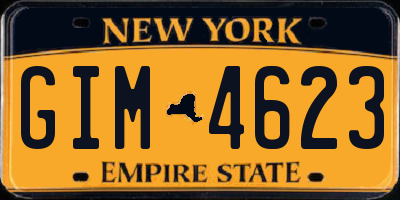 NY license plate GIM4623