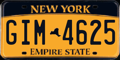 NY license plate GIM4625