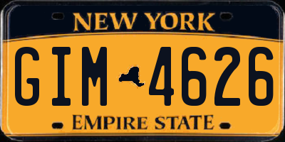NY license plate GIM4626