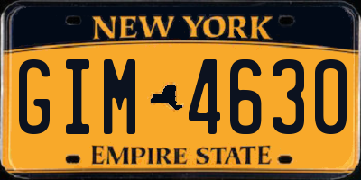 NY license plate GIM4630