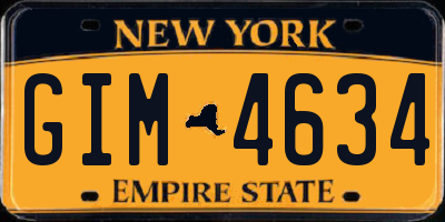 NY license plate GIM4634