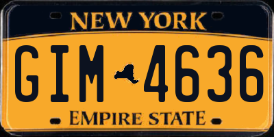 NY license plate GIM4636