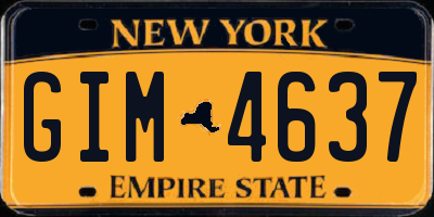 NY license plate GIM4637