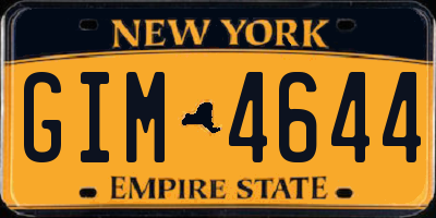 NY license plate GIM4644