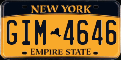 NY license plate GIM4646