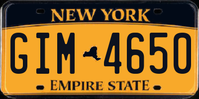 NY license plate GIM4650