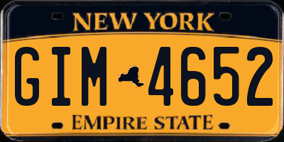 NY license plate GIM4652