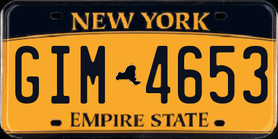 NY license plate GIM4653