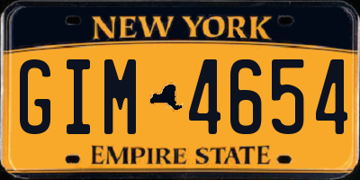 NY license plate GIM4654